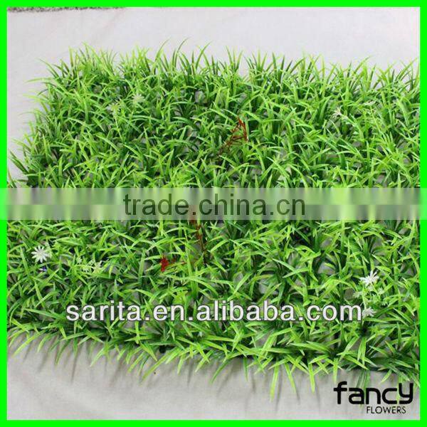 artificial fake carpet turf grass with small flowers