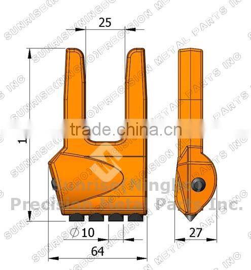 1658 Auger Replaceable Wear Parts Tooth Replacement Carbide Teeth For Well Drilling or Post Hole Auger Use