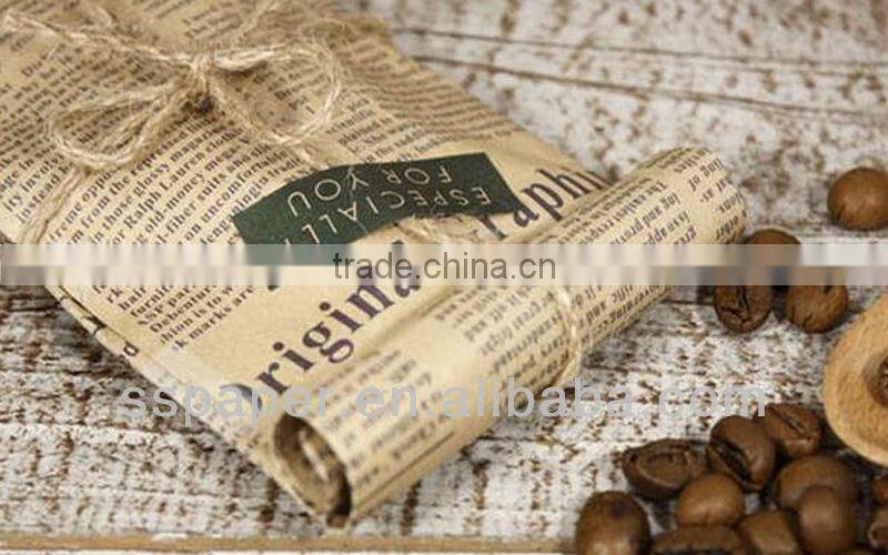 Vintage old news paper wrapping paper ,kraft paper gift wrapping paper