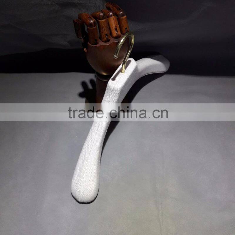 cheap wooden satin padded fabric cloth clothes clothing coat T shirt skirt hanger sample