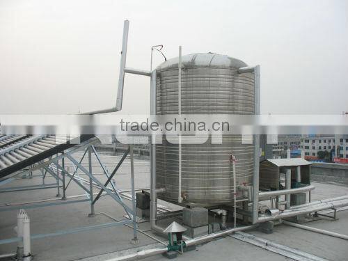 vacuum tube solar hot water system with large storage water tank