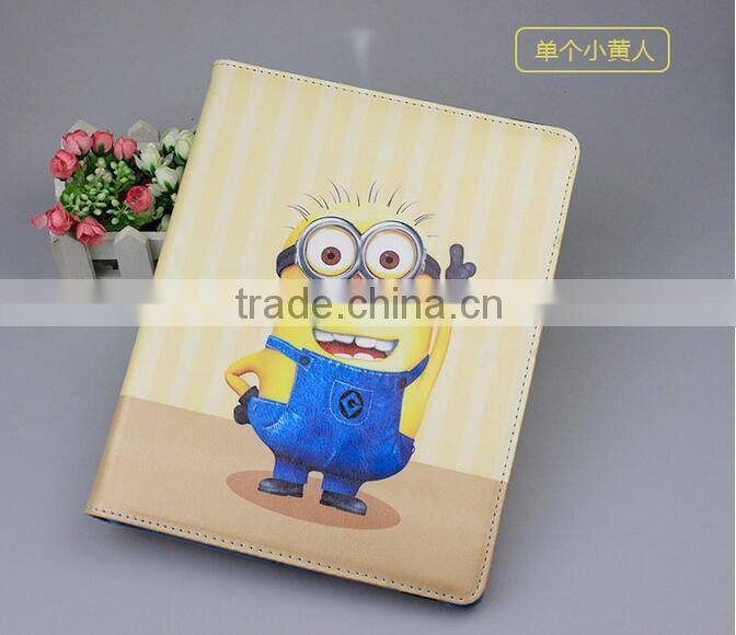 Cartoon Despicable Me Minions Rotation Case For iPad Air 2 iPad Air
