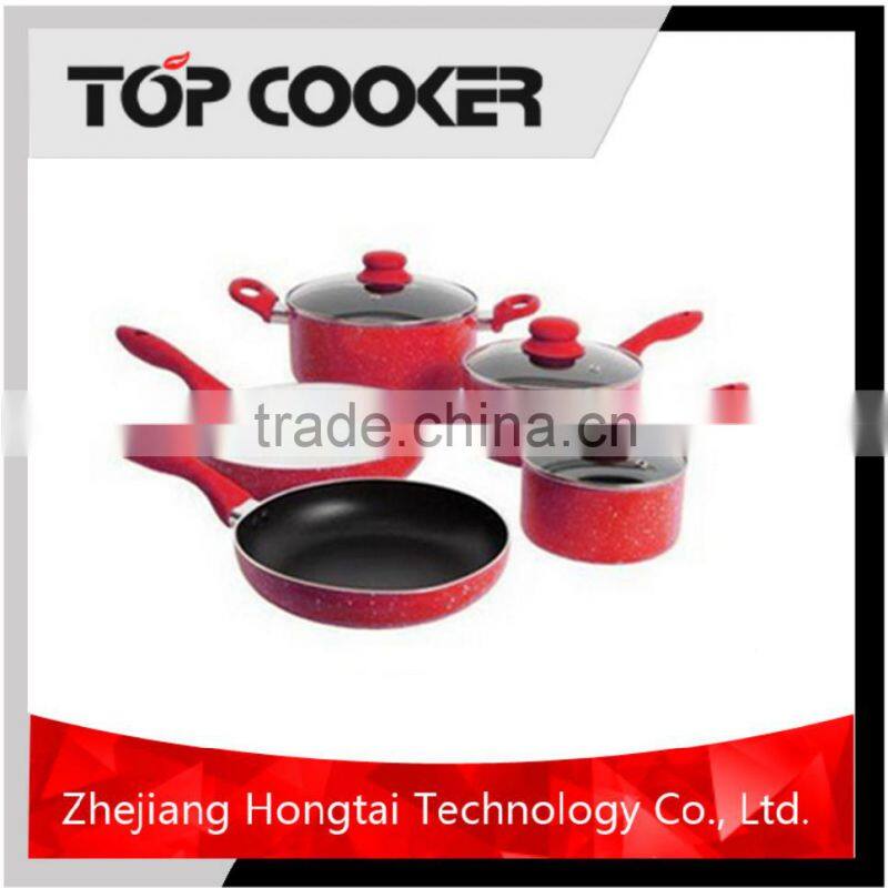 Aluminum non-stick kiktchenaware wholesale cookware set