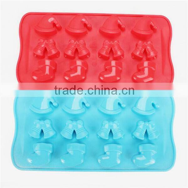 Creative silicone santa claus hat ice mold