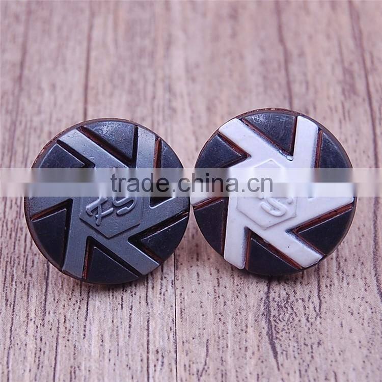 Custom pink green sports coat metal logo buttons