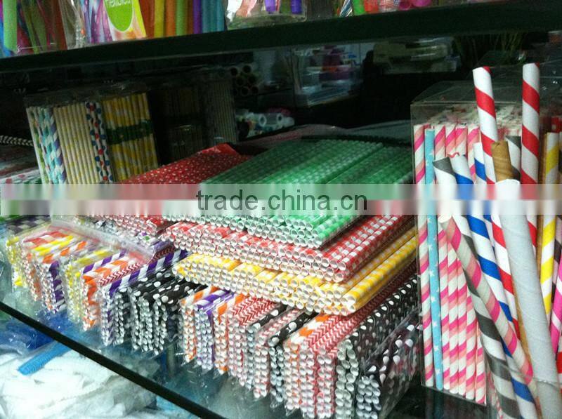 Disposable plastic straw with different colors long flexible drinking straws