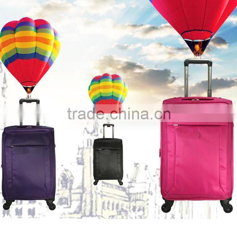 Cheap Fancy Oxford Soft Luggage Trolley Bag With Expandable Layer