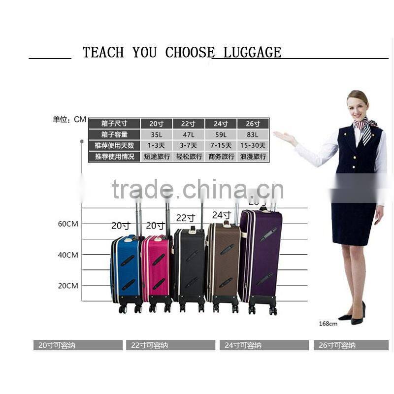 Soft Fabric EVA 1200D 600D Material Nylon Suitcase Trolley Case Luggage With Fashion Design