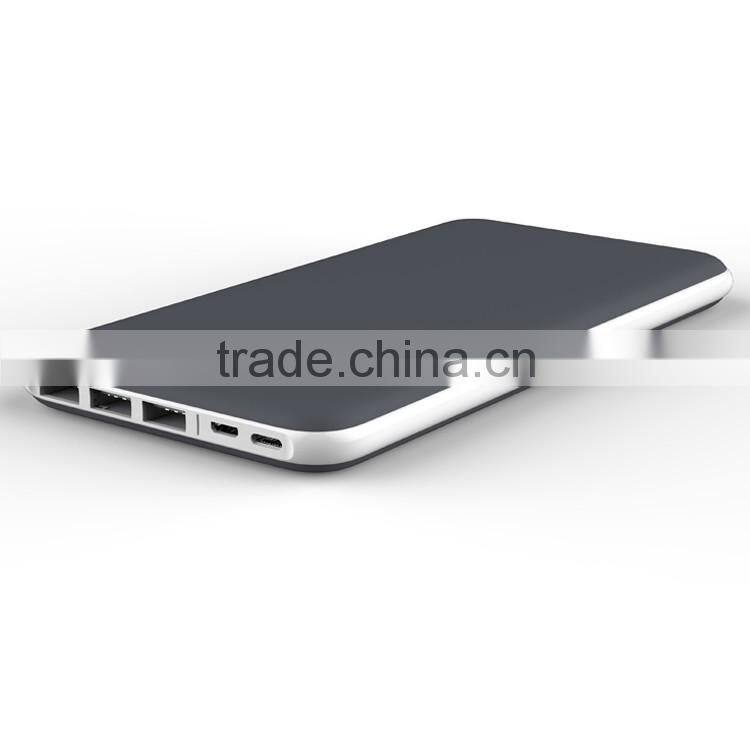 High capacity 20000 mah external battery portable smart color power bank 2017