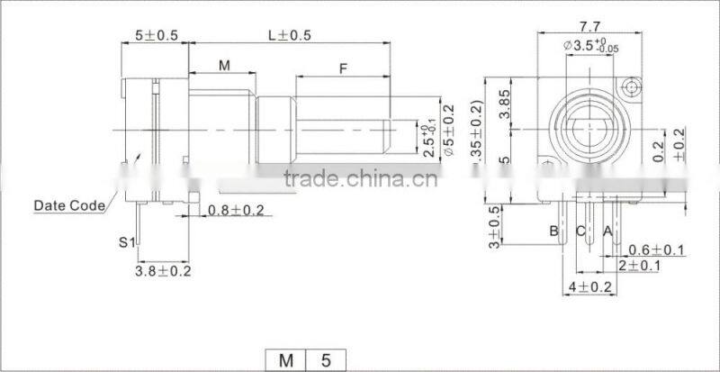 F081E series Rotary Shaft Encoder Incremental type high accuracy Encoder in all dimensions