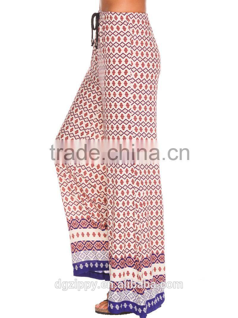 High fashion women clothing loose fit beach wear plus size women palazzo pants