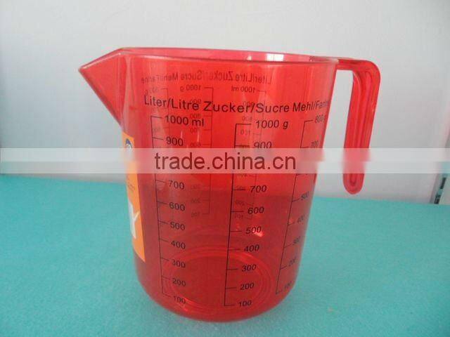1000ML transparent PS plastic Digital measuring cup scale
