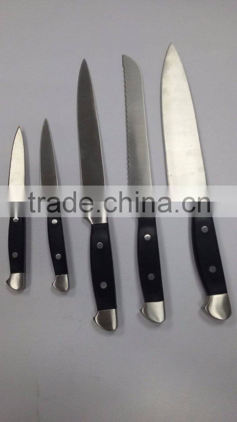 6PCS high quality heated kitchen knife with forged ABS handle