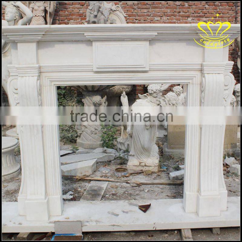 Supply a variety of fine white marble fireplace sculptures of Europe type style mantel
