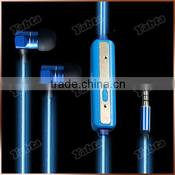 In-Ear Style hot selling Blue LED telephone earphone