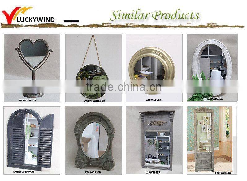 vintage handmade antique french style wall mirror with shelf