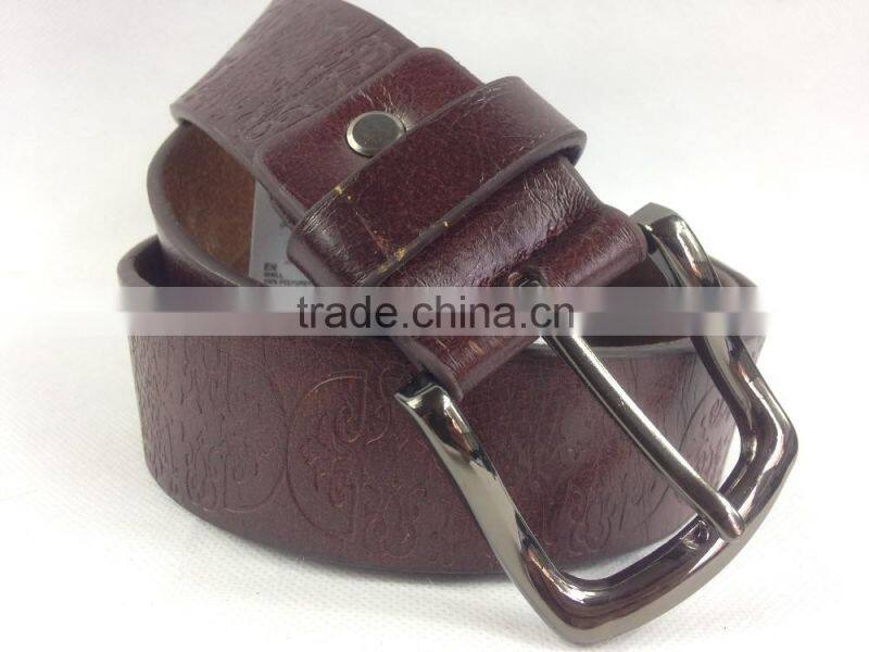 unsex high quality embossed pattern fashion belt for garment jeans