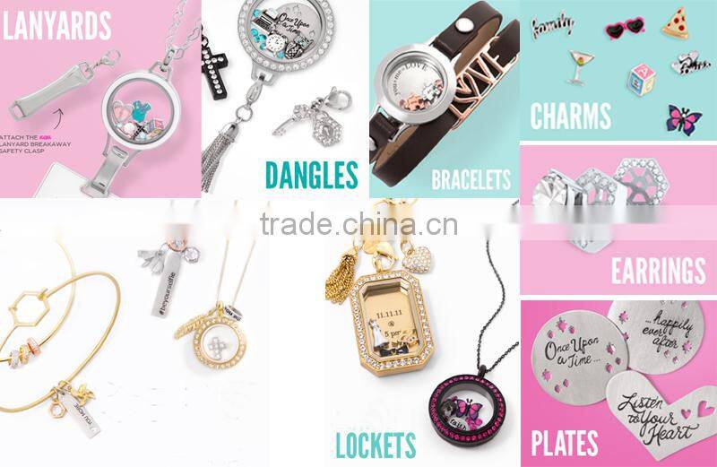 Hundreds of floating locket charms stainless steel necklaces & pendants