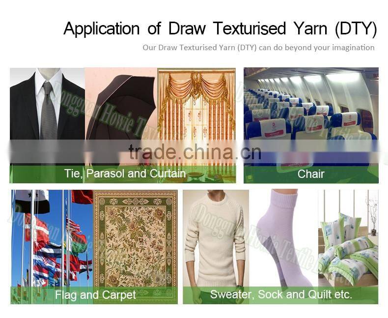 DRAW TEXTURED YARN 100% POLYESTER DTY YARN 150d