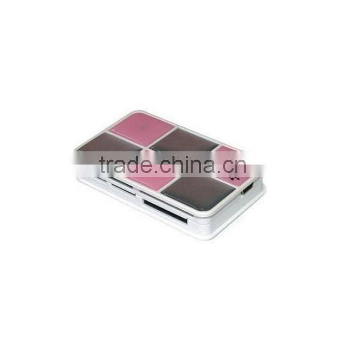 Make up box shape usb 2.0 all in one card reader driver different color form pen drive card reader