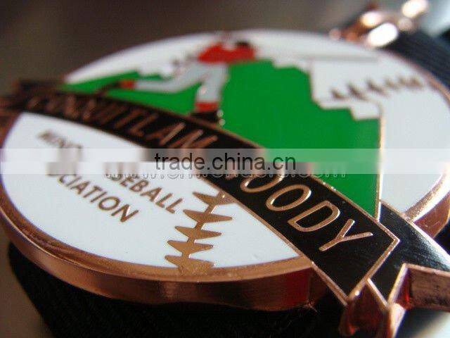 Best selling colorful enamel gold metal medal