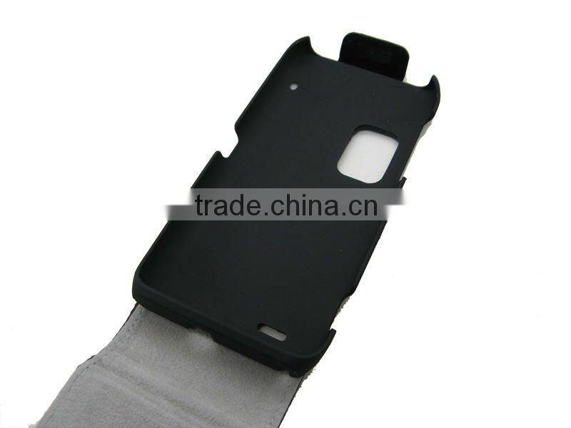 Hot selling For Nokia E7 Case PU leather case,up and down opening case