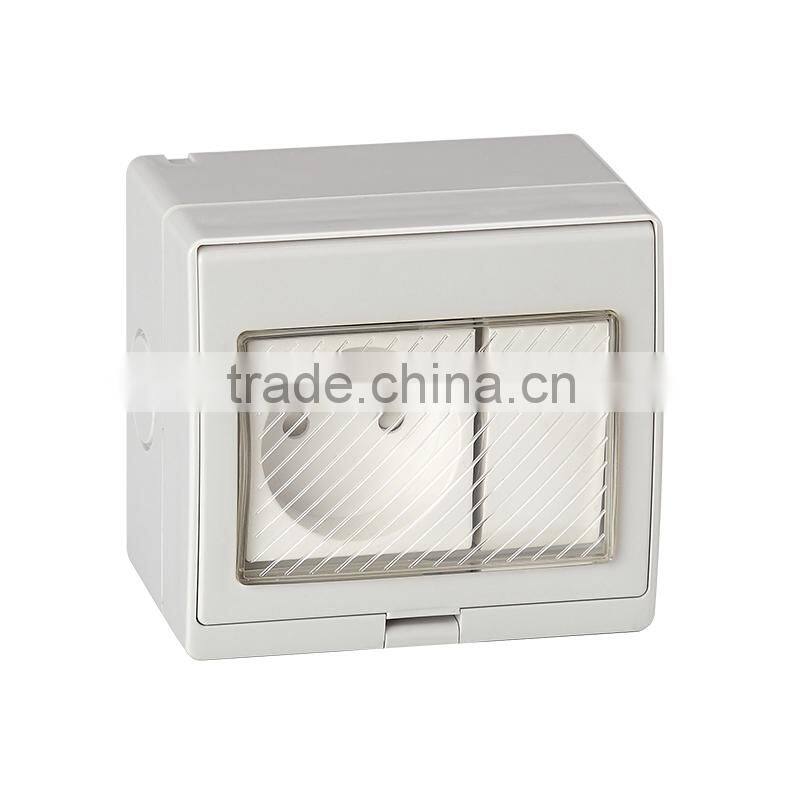 One-position Switch with One French Style Socket Wall Socket Switch