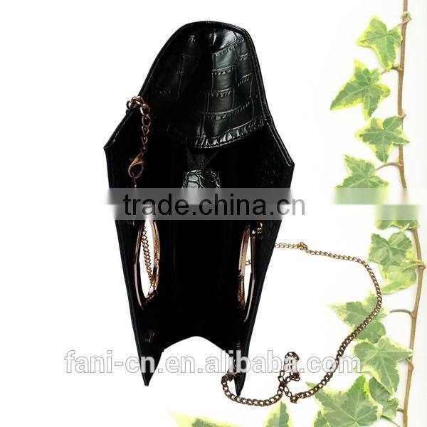 Luxury style crocodile genuine leather single shoulder bag with chain shoulder for women