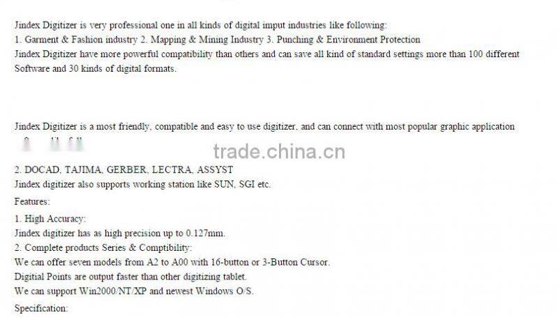 Garment Digitizer, garment cad digitizer Pattern Input Digitize 4460 with drawing board