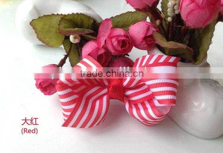 Cute Baby Bow Ties Grosgrain Ribbon Stripe Baby Hair Bow