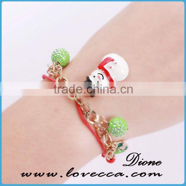 New European Fashion Christmas Jewelry Snowman Charm bracelet wholesale bracelet jewelry