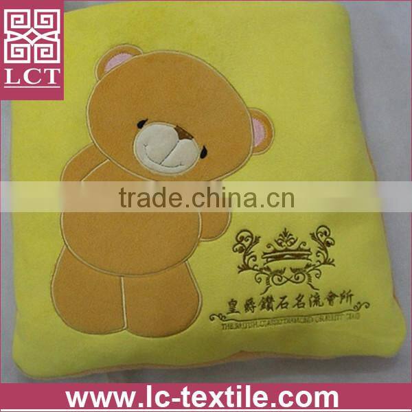 wholesale 2015 hot selling open as a blanket to keep warm multifunctional kid pillow with cute design(LCTP0117)