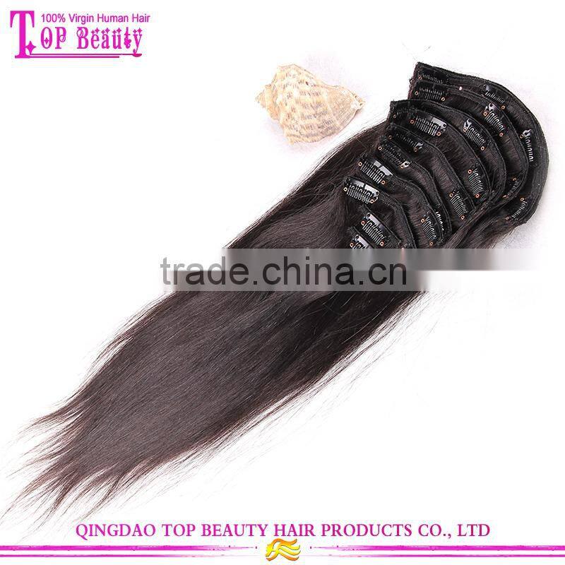 New Fashionable Hot Sale Hair Extension Clip In Peruvian Clip In Hair Extensions