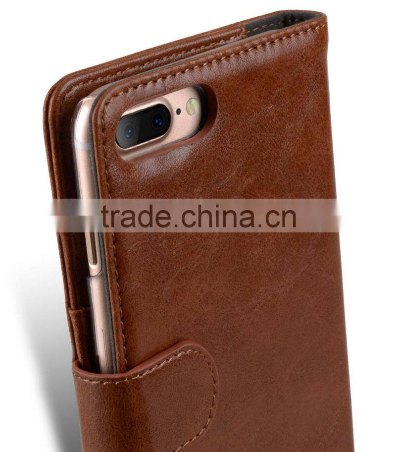 Brown Wallet MOBILE PHONE COVER PU Leather Case for Apple iPhone 7 Plus(5.5")