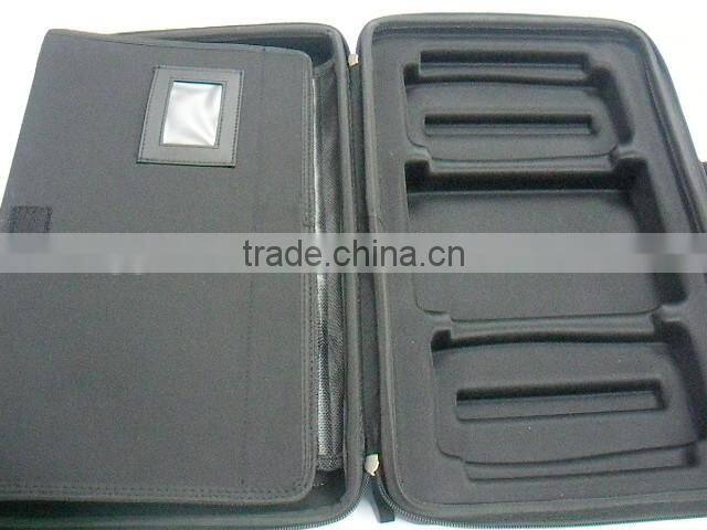 GC- Black interior foam and zippered closure secures portable hard custom EVA foam case