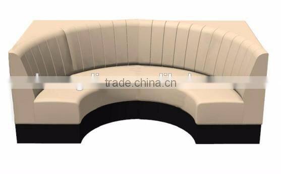 Modern U shaped leather booth restaurant booths bench seating for sale