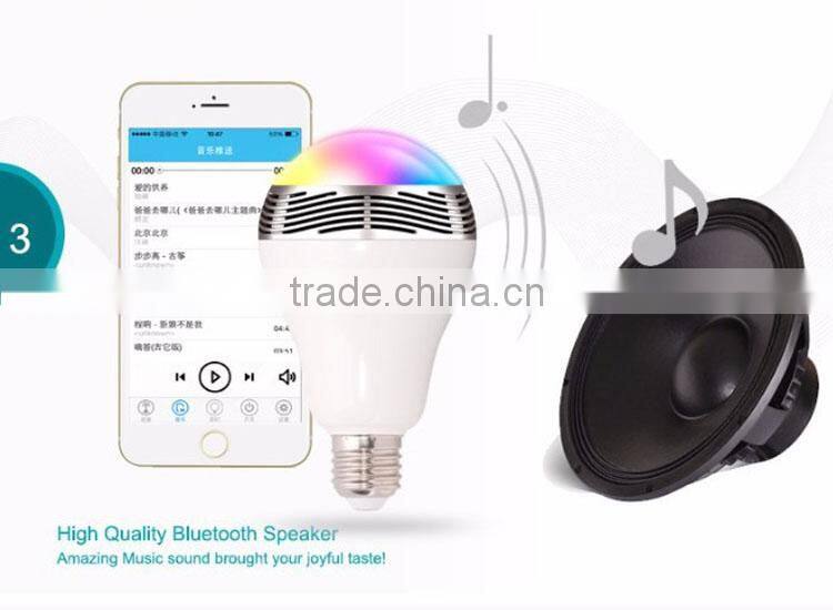 E27 Best selling 2016 good quality 4.0 wireless bluetooth lighted speaker