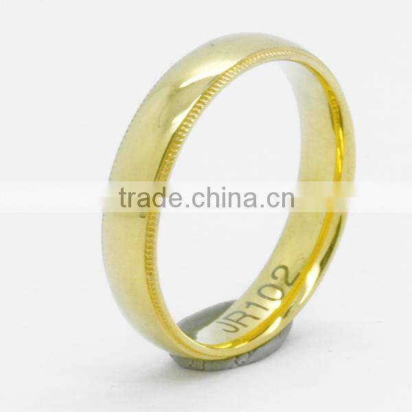 Comfort Fit Gold Plated Cobalt Chrome Ring