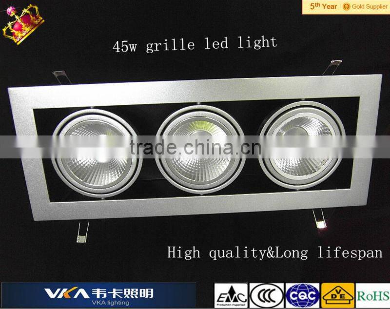 rectangular aluminum housing recessed grille spot light