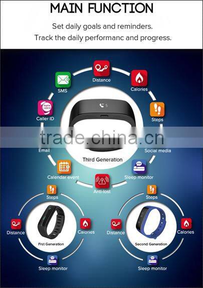 2016 Bluetooth 4.0 Bracelet, fitness smart activity tracker, motion detection