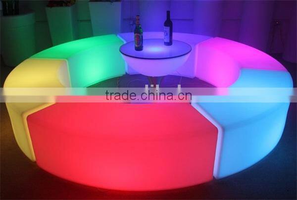 color change waterproof plastic Led Sofa Bench with remote control