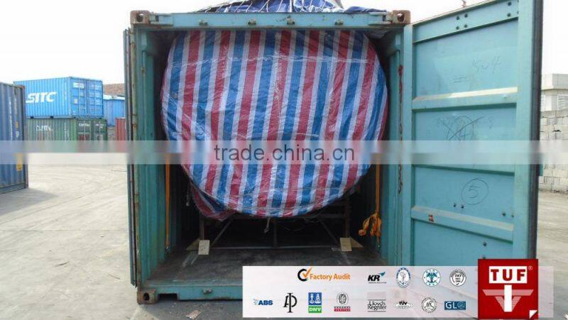 Foam filled steel mooring buoy