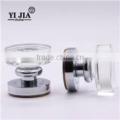 1 1/9 inch zinc base chrome plated amethyst glass knob