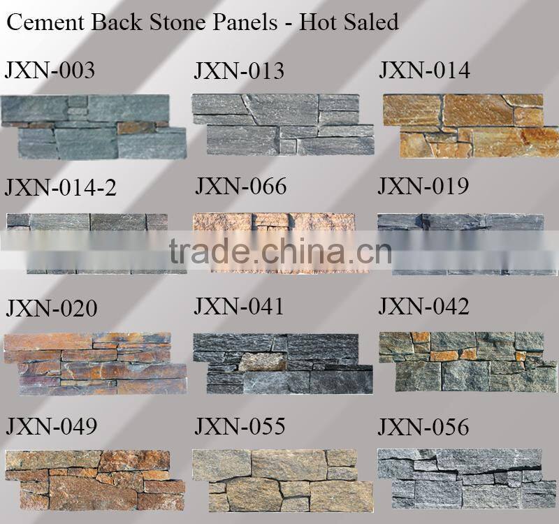 Outdoor decorative natural green quartzite stone panels