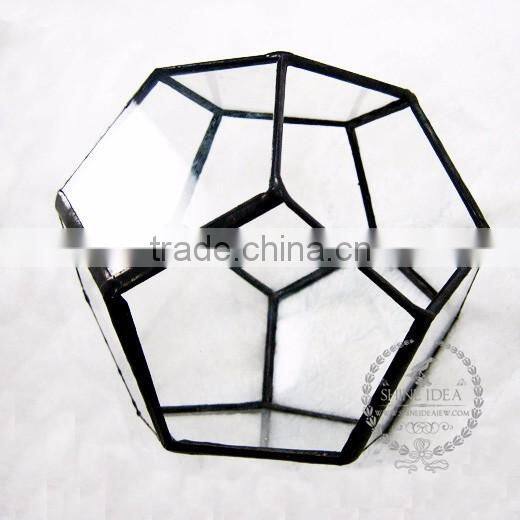 11*11*9cm geometric 12 face cutting glass terrarium flower arrangement air plant planter greenhouse home decoration 0100011