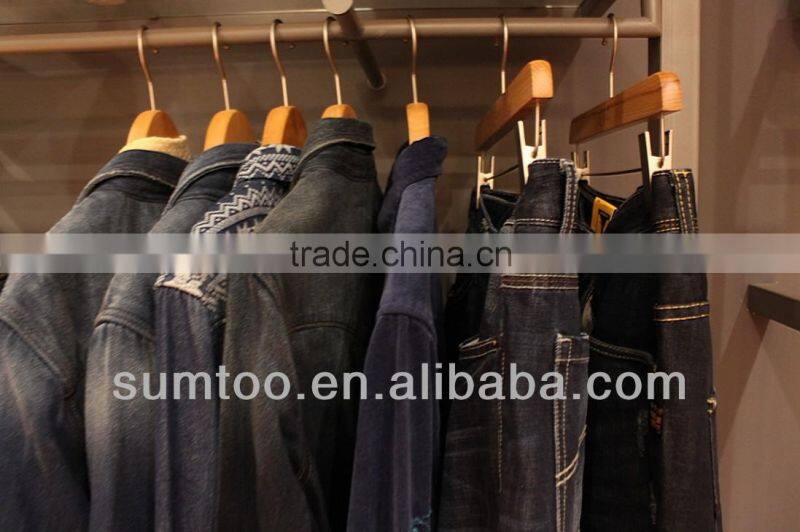 44.5cm length men shirt curved wooden clothes hangers