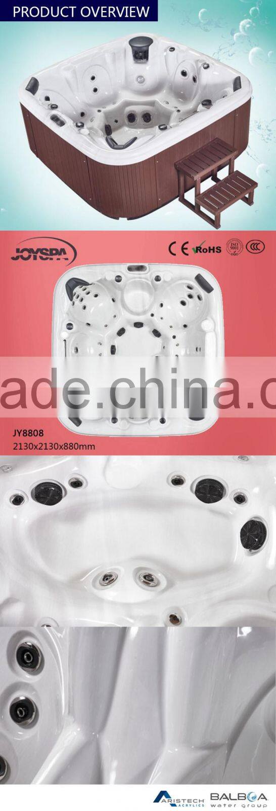 Joyspa jy8808 acrylic massage outdoor whirlpool 8seats familly hot tub