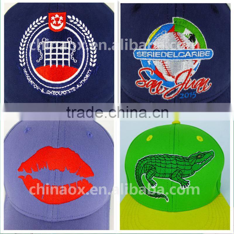 China manufacturer custom embroidery snapback cap, embroidery cap, 3d embroidery snapback cap wholesale