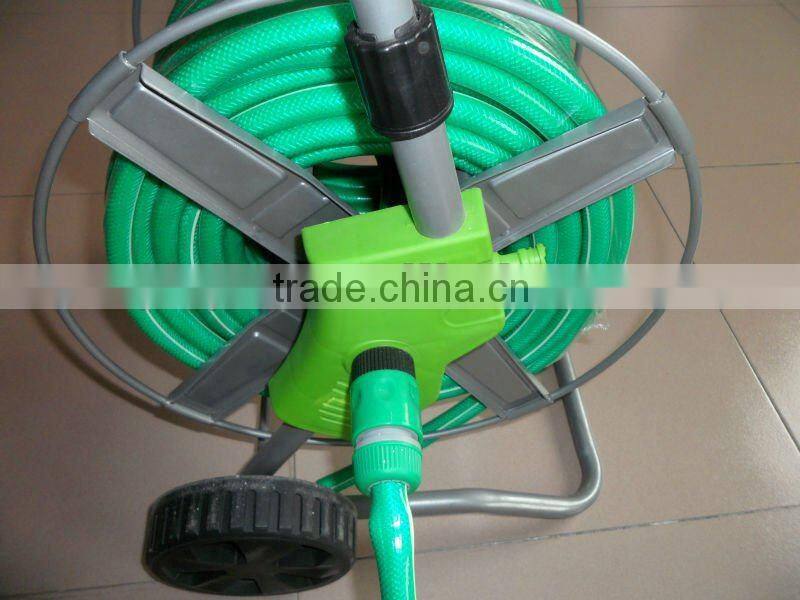 portable garden hose & metal hose reel cart for 30m