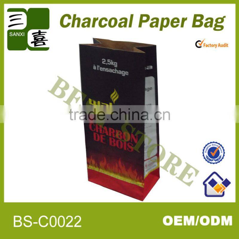 2014 shanghai high quality kraft paper bags for charcoal